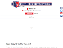 Tablet Screenshot of perthsecurityservices.com.au
